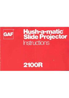 GAF 2100 manual. Camera Instructions.
